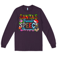 Plum festive speech therapist tribute Long Sleeve Tee - CowhideDigitalArt