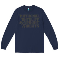 Navy nathaniel rateliff müsïc Long Sleeve Tee - linhVisuals