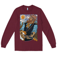 Burgundy nathaniel rateliff müsïc Long Sleeve Tee - linhVisuals