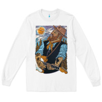 White nathaniel rateliff müsïc Long Sleeve Tee - linhVisuals