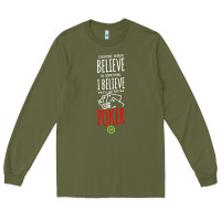 Army Green poker card player believe in something Long Sleeve Tee - linhVisuals
