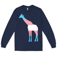 Navy transgender flag ftm mtf trans pride Long Sleeve Tee - linhVisuals