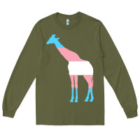 Army Green transgender flag ftm mtf trans pride Long Sleeve Tee - linhVisuals