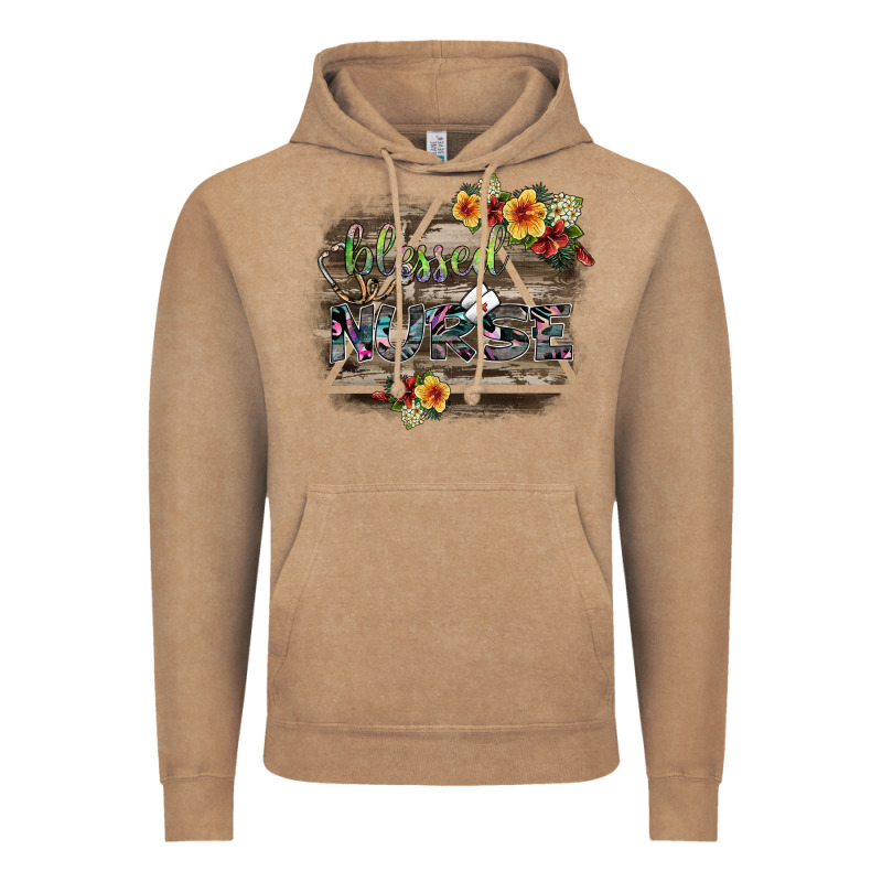 Blessed Nurse Vintage Hoodie by SublimationCraftShop | Teevron