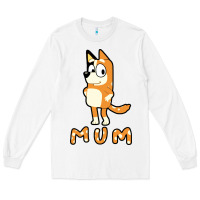White bluey mom Long Sleeve Tee - linhVisuals
