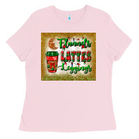 Bubblegum Pink flannels lattes leggings tumbler Ladies Tee - BundleAndBundleShop