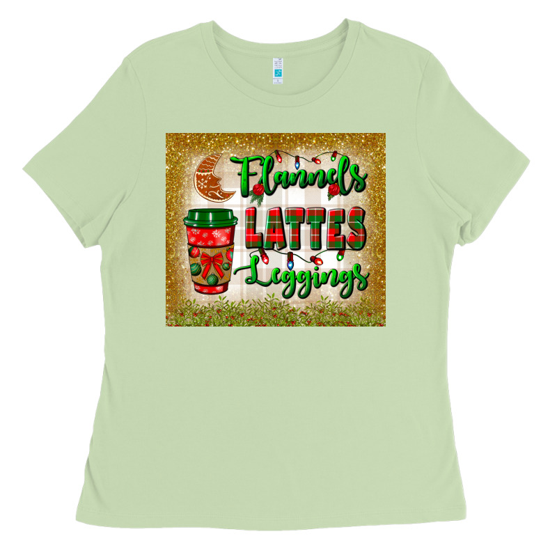 Flannels Lattes Leggings Tumbler Ladies Tee by BundleAndBundleShop | Teevron