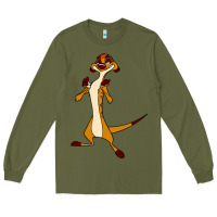 Army Green Timon Funny Long Sleeve Tee - linhVisuals