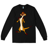 Black Timon Funny Long Sleeve Tee - linhVisuals