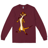 Burgundy Timon Funny Long Sleeve Tee - linhVisuals