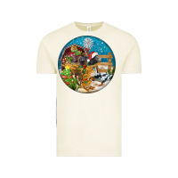 Vintage Arctic Christmas  farm animals Vintage Tee - FaDigitalArtStudio