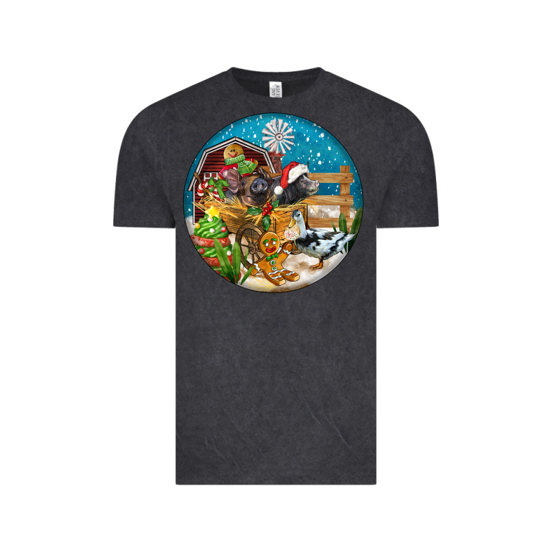 Christmas  Farm Animals Vintage Tee by FaDigitalArtStudio | Teevron