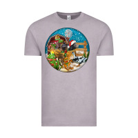 Vintage Zinc Christmas  farm animals Vintage Tee - FaDigitalArtStudio