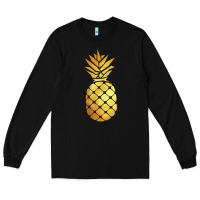Black gold pineapple Long Sleeve Tee - linhVisuals