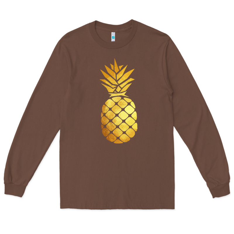 Gold Pineapple Long Sleeve Tee by linhVisuals | Teevron