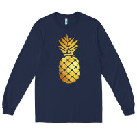 Navy gold pineapple Long Sleeve Tee - linhVisuals