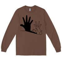 Chestnut rabbit hand shadow Long Sleeve Tee - linhVisuals