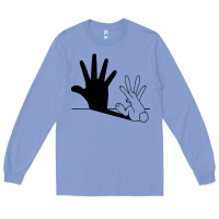 Colony Blue rabbit hand shadow Long Sleeve Tee - linhVisuals