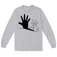 Moon Dust rabbit hand shadow Long Sleeve Tee - linhVisuals
