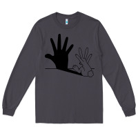Smoke rabbit hand shadow Long Sleeve Tee - linhVisuals
