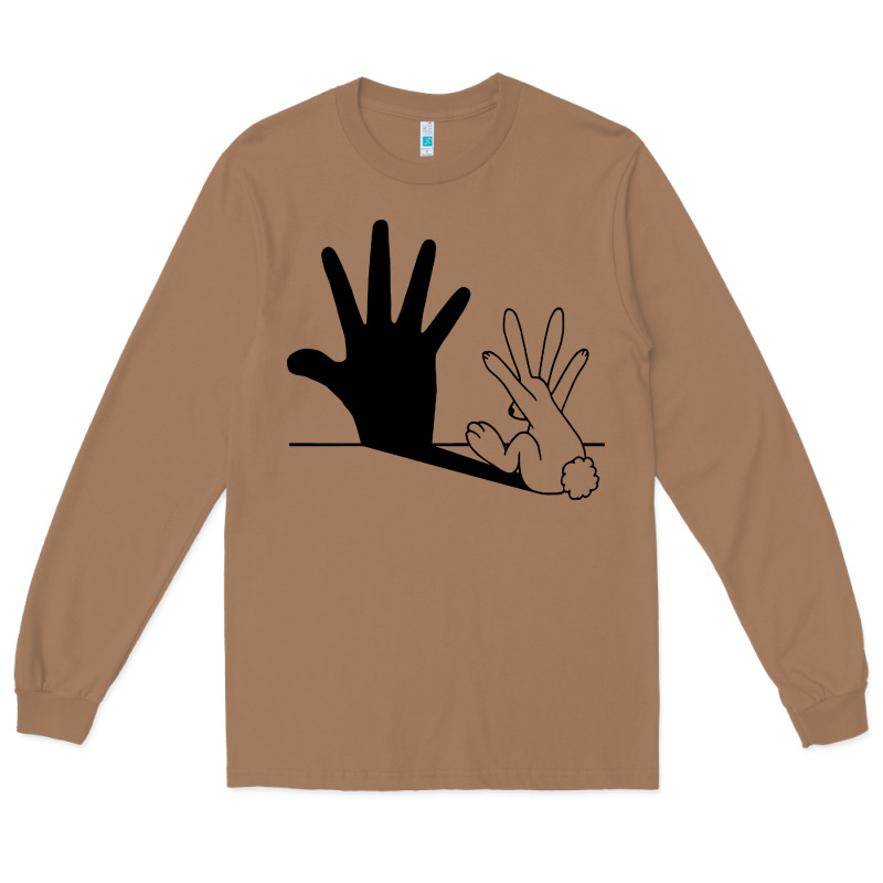 Rabbit Hand Shadow Long Sleeve Tee by linhVisuals | Teevron