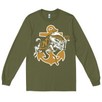 Army Green navy midshipmen Long Sleeve Tee - linhVisuals