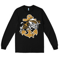 Black navy midshipmen Long Sleeve Tee - linhVisuals
