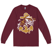 Burgundy navy midshipmen Long Sleeve Tee - linhVisuals