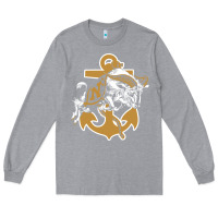 Heather Grey navy midshipmen Long Sleeve Tee - linhVisuals