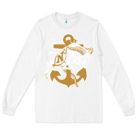 White navy midshipmen Long Sleeve Tee - linhVisuals