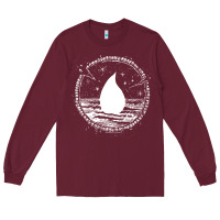 Burgundy magic  the gathering kaldheim islands symbol Long Sleeve Tee - linhVisuals