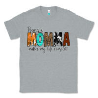 Heather Grey Being a Momma Makes My Life Complete Classic Tee - CowCowDesign