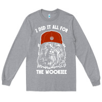 Heather Grey i did it all for the wookiee Long Sleeve Tee - linhVisuals