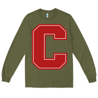 Army Green cornell big red Long Sleeve Tee - linhVisuals