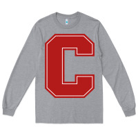 Heather Grey cornell big red Long Sleeve Tee - linhVisuals