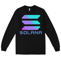 Black solana cryptocurrency solana Long Sleeve Tee - linhVisuals