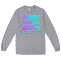 Heather Grey solana cryptocurrency solana Long Sleeve Tee - linhVisuals