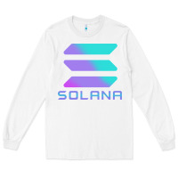 White solana cryptocurrency solana Long Sleeve Tee - linhVisuals
