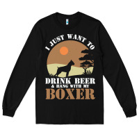 Black boxer beer dog lover t  shirt boxer beer dog lover t  shirt Long Sleeve Tee - linhVisuals