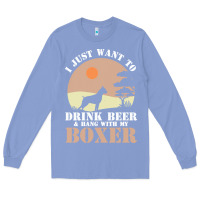 Colony Blue boxer beer dog lover t  shirt boxer beer dog lover t  shirt Long Sleeve Tee - linhVisuals