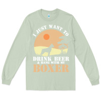 Matcha boxer beer dog lover t  shirt boxer beer dog lover t  shirt Long Sleeve Tee - linhVisuals