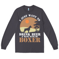 Smoke boxer beer dog lover t  shirt boxer beer dog lover t  shirt Long Sleeve Tee - linhVisuals