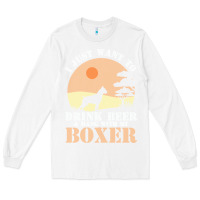 White boxer beer dog lover t  shirt boxer beer dog lover t  shirt Long Sleeve Tee - linhVisuals