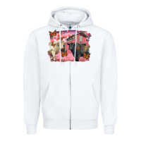 White valentine's day barn and black angus with charolais Zipper Hoodie - RanaPortraitStore