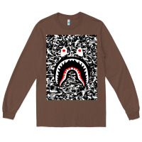 Chestnut Bape Shark Army Long Sleeve Tee - linhVisuals