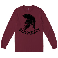 Burgundy democracy Long Sleeve Tee - linhVisuals
