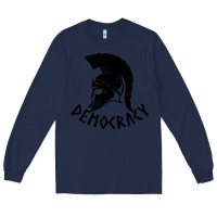 Navy democracy Long Sleeve Tee - linhVisuals