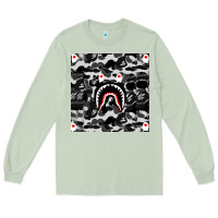 Matcha Bape Shark Army Long Sleeve Tee - linhVisuals
