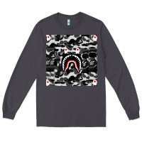 Smoke Bape Shark Army Long Sleeve Tee - linhVisuals