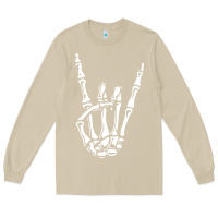 Mushroom rock on skeleton hand Long Sleeve Tee - linhVisuals